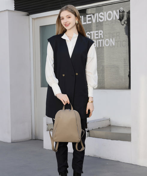 【雑誌掲載・ショップチャンネルOA商品】レザー 軽量 ミニリュック 18-1196